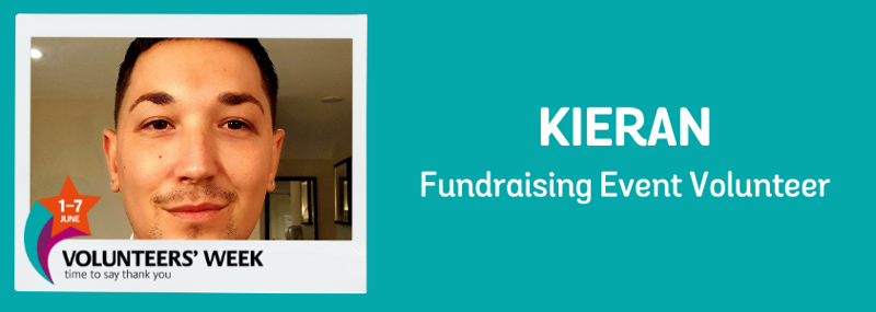Kieran our fundraising event volunteer