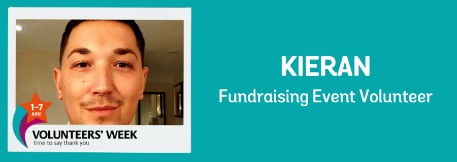 Kieran our fundraising event volunteer