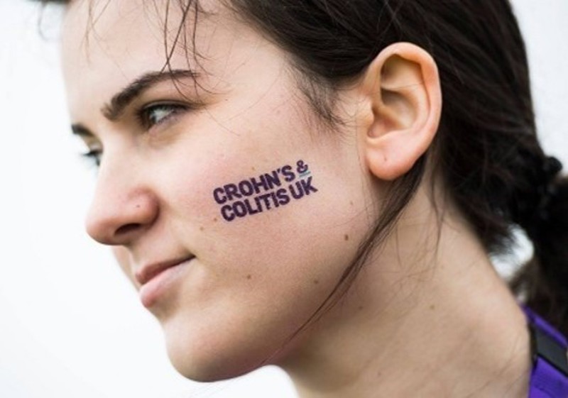 Woman with Crohn's & Colitis UK Tattoo